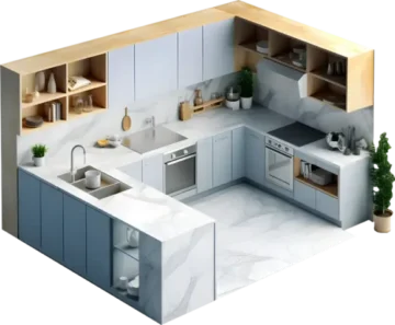 تصميم 3D
مطبخ ثري دي